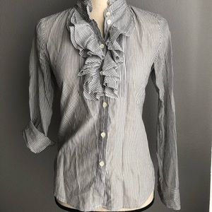 J. Crew Ruffled Button Down Blouse
